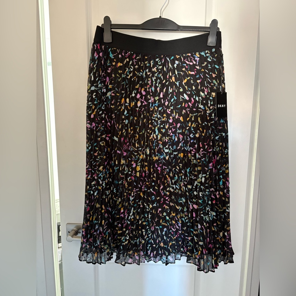 DKNY Black Pleated Skirt